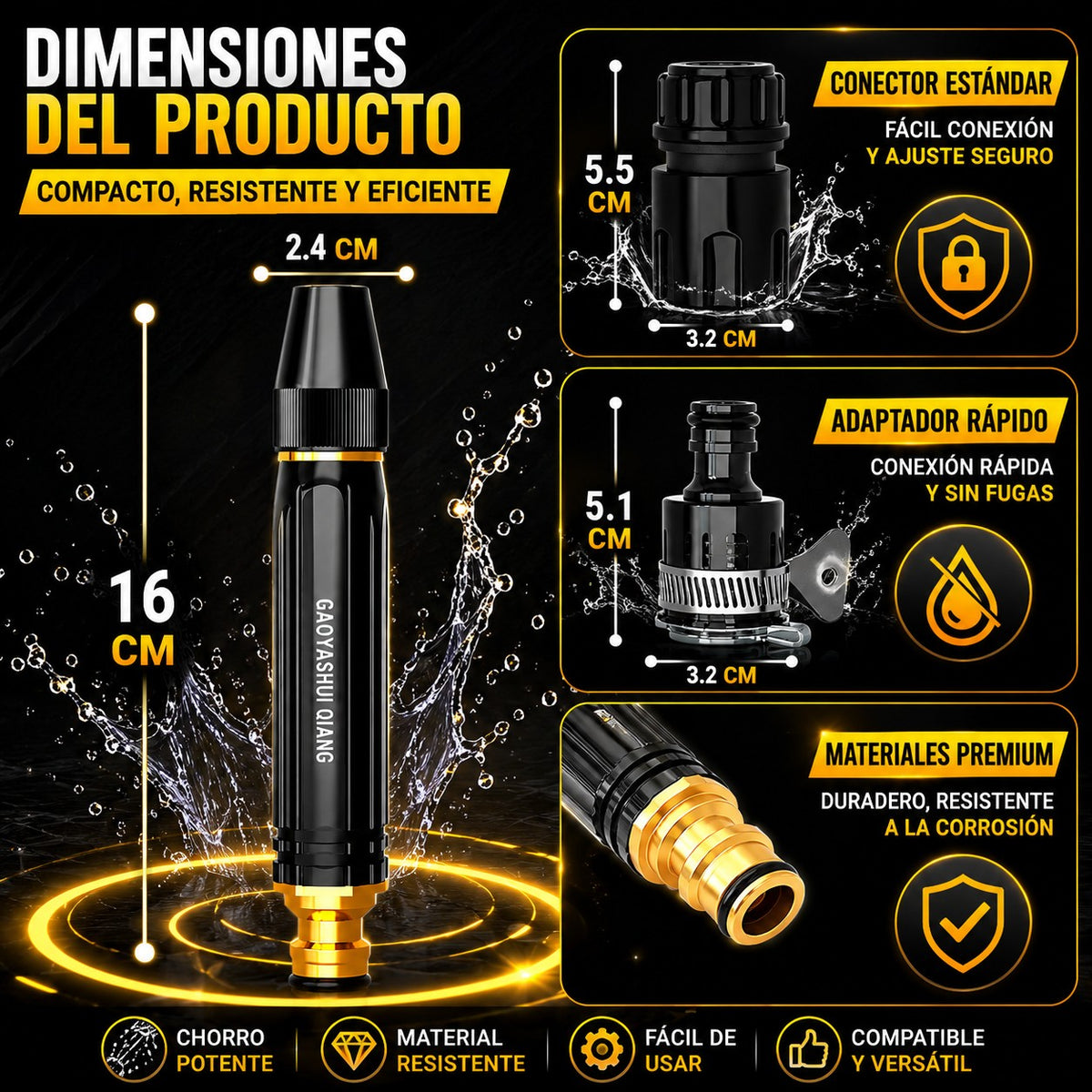 Boquilla de Alta Presión HidroForce Pro