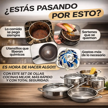 Juego de 13 Ollas Antiadherente VantaCook [ANTIADHERENTE TOTAL]