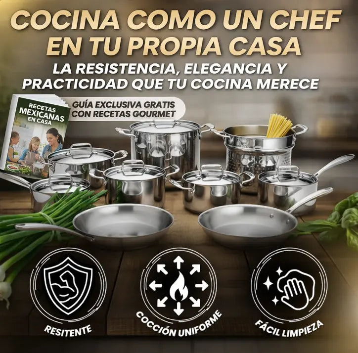 Juego de 13 Ollas Antiadherente VantaCook [ANTIADHERENTE TOTAL]
