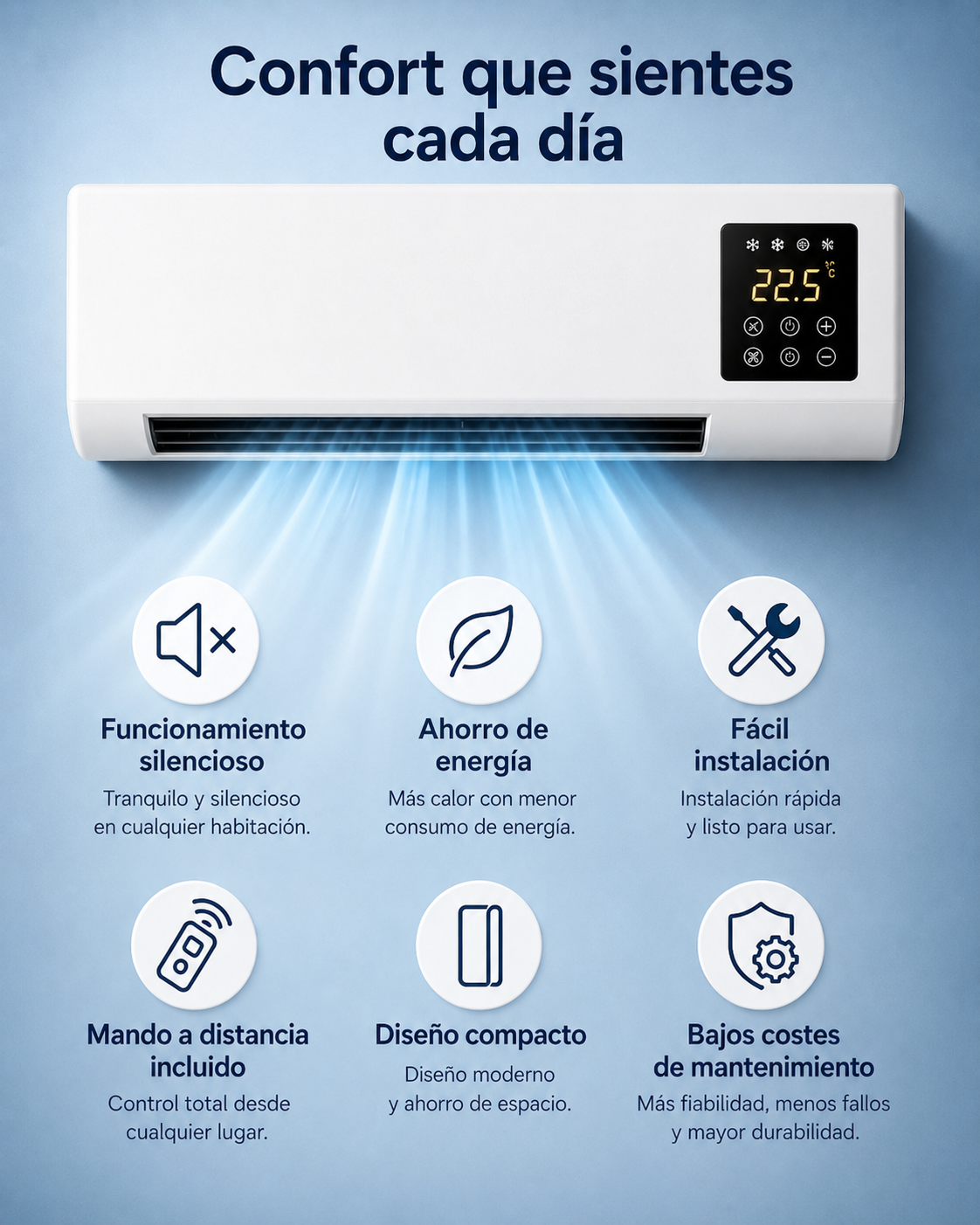 AirDuo contenido caja mando a distancia accesorios